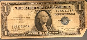 1935 A $1 Silver Certificate - # T 07235103 A