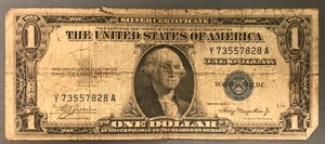 1935 A $1 Silver Certificate - # Y 73557828 A