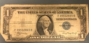 1935 A $1 Silver Certificate - # F 39502865 B