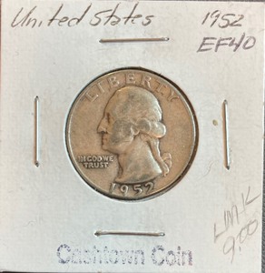 1952 Washington Silver Quarter