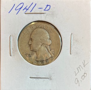 1941-D Washington Silver Quarter
