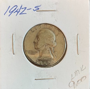 1942-S Washington Silver Quarter