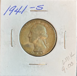 1941-S Washington Silver Quarter