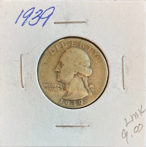 1939 Washington Silver Quarter
