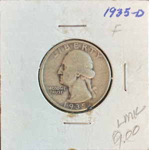 1935-D Silver Washington Quarter