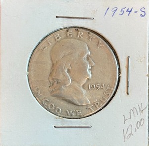 1954-S Silver Franklin Half Dollar