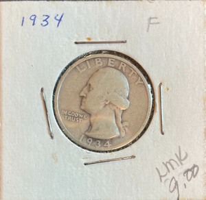1934 Silver Washington Quarter