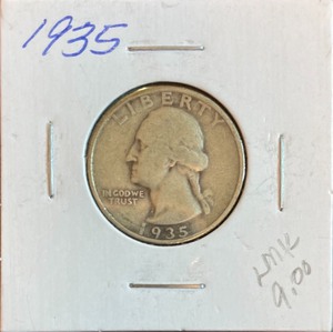 1935 Silver Washington Quarter