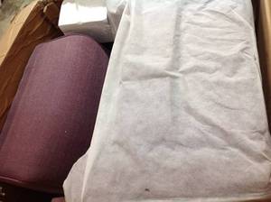 HANDY LIVING Winnetka Arm Chair and Ottoman in Amethyst Purple Linen (NOT USED)