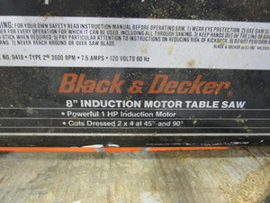 lot 49 image: Black & Decker Table Saw