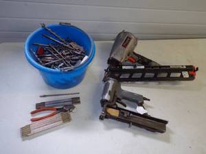 Pasloade Nail Gun, Senco Staple Gun and Drill bits with hardware