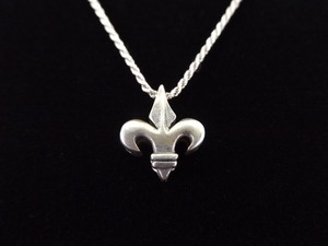 .925 Sterling Silver Fleur De Lis Pendant Necklace