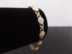 .925 Sterling Silver NEW Diamond Accented Vermeil Bracelet