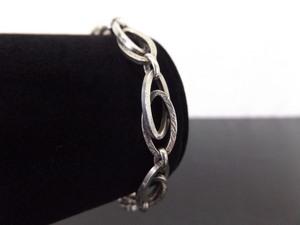 .925 Sterling Silver Large Link Charm Bracelet