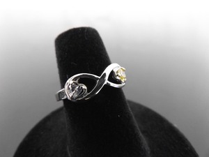 .925 Sterling Silver Crystal Infinity Ring Size 5.5