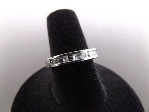 .925 Sterling Silver Crystal Ring Size 7