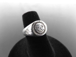 .925 Sterling Silver Sun Ring Size 6