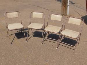 4 Padded Folding Chairs