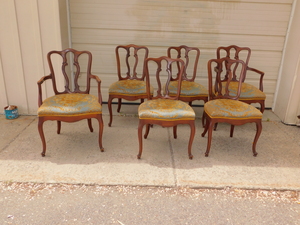 6 Vintage Upholstered Chairs