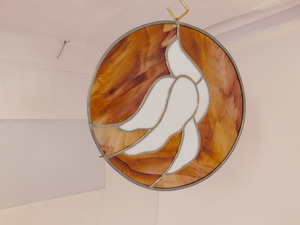 Stained Glass Dove Decor