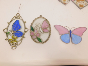 3 Stained Glass Decorations
