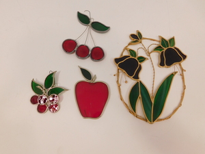 Assortment of Stained Glass Decor