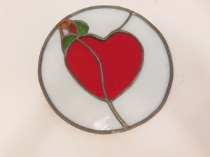 Heart Circled Stained Glass Decor
