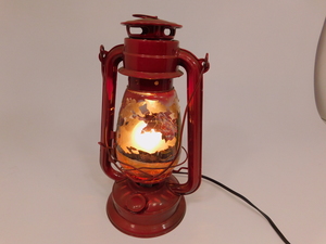 Red Plug-in Painted Lantern