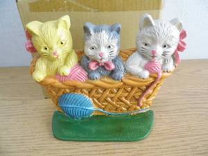 Lot of 3 Cast Iron Door Stops