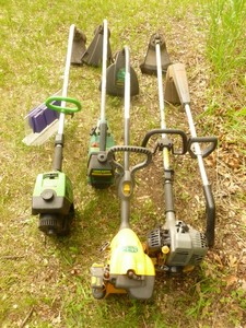 lot 13 image: Qty of 5 weed trimmers that may need tlc as they have not been used for a few years. As shown.