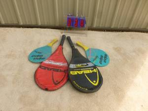 lot 34 image: Qty of 4 sport raquets. As shown.