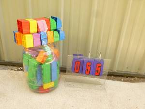 lot 55 image: Mega blocks. As shown.