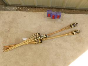 lot 65 image: Tiki torches. Some new. As shown.
