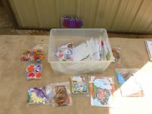 lot 73 image: Kids activity board supplies. See lot # 64. As shown.