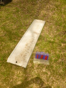 lot 105 image: Qty of 1 5 12 heavy duty motorcycle ramp. As shown.