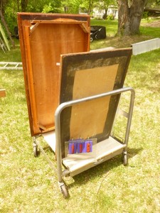 lot 116 image: 26 x 32 rolling cart with contents. As shown.