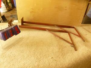 lot 129 image: Qty of 2 tractor bucket storage racks. As shown.