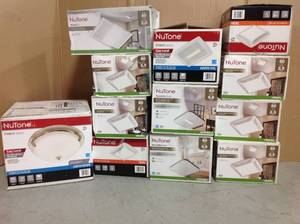 NUTONE BATHROOMCEILING FANS & CEILING LIGHT (NOT USED) SEE DESCRIPTION