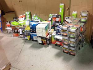 MIXED PALLET OF HALO, DEFIANT LIGHTING AND LIGHT SUPPLIES
