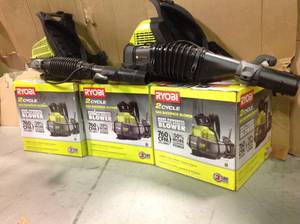5 RYOBI 175 MPH 760 CFM 38cc Gas Backpack Leaf Blower ( OPEN BOX)