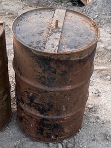 lot 13 image: Lot Of (2) 55-Gallon Steel Dock Barrels