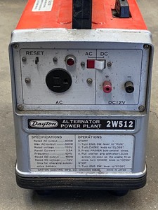 lot 15 image: Dayton 2W512 Alternator Power Plant