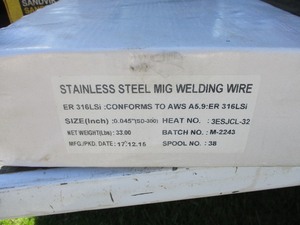 lot 9A image: 1 ROLL STAINLESS STEEL WIRE  .045