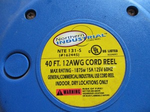 lot 32 image: 40 FT, NORTHERN INDUSTRIAL CORD REEL