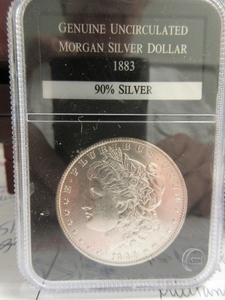 lot 108 image: UNCIRCULATED 1883 MORGAN SILVER DOLLAR
