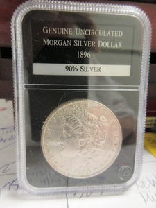 lot 116 image: UNCIRCULATED 1896 MORGAN SILVER DOLLAR