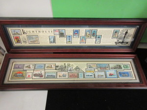 lot 137 image: FRAMED STAMP WALL ART