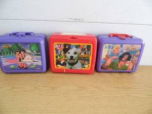 Lot of 3 Plastic Lunchboxes