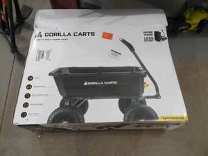 lot 115 image: GORILLA CARTS 7 cu. ft. Poly Yard Dump Cart