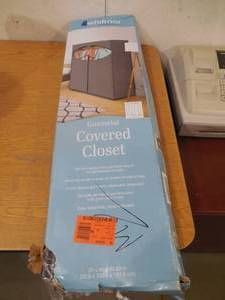 lot 117 image: Whitmor 20 in. D x 60 in. W x 63.63 in. H Gray Steel Freestanding Closet System
